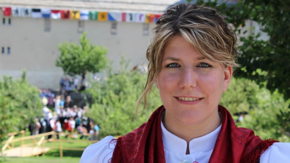 Manuela Lehner-Mutter 2017 am Eidgenössischen Jodlerfest in Brig-Glis..