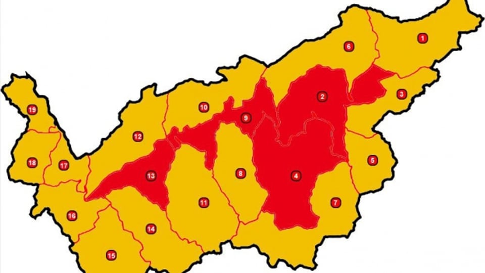 Waldbrandgefahr im Wallis an verschiedenen Orten.