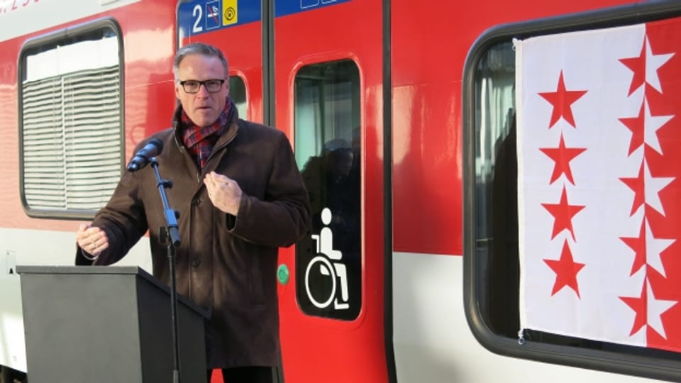 SBB-Chef Andreas Meyer spricht über den Fahrplanwechsel im Wallis.