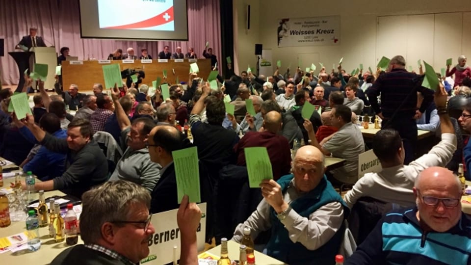 Klare Verhältnisse: Die Delegierten der Berner SVP sagen Ja zur No-Billag-Initiative.