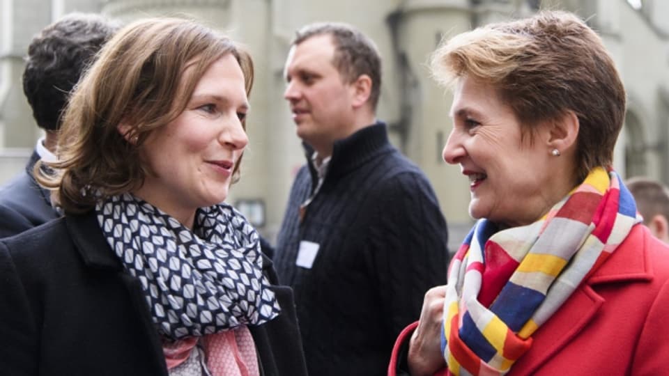 Ein Vorbild für Frauen? Bundesrätin Simonetta Sommaruga und die neue Berner Regierungsrätin Evi Allemann.