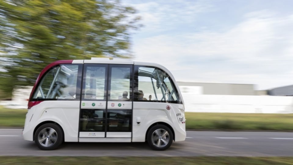 Der autonome Bus in Freiburg – ein Bild, welches ab 2019 auch in Bern zu sehen sein wird.