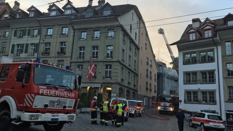 Der Brand in der unteren Altstadt von Bern.