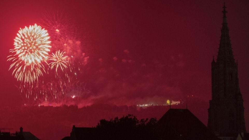 Das Feuerwerk wurde auf dem Berner Gurten gezündet.