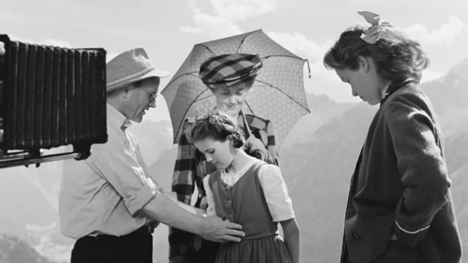Schnyder während den Dreharbeiten zu «Heidi und Peter» 1954.