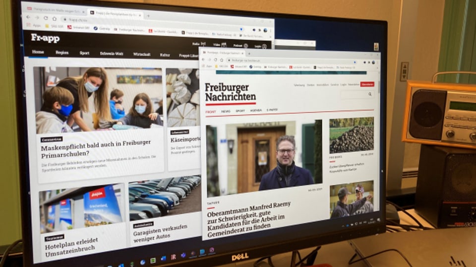 frapp.ch und freiburger-nachrichten.ch bringen regionale Berichte auf den Bildschirm.