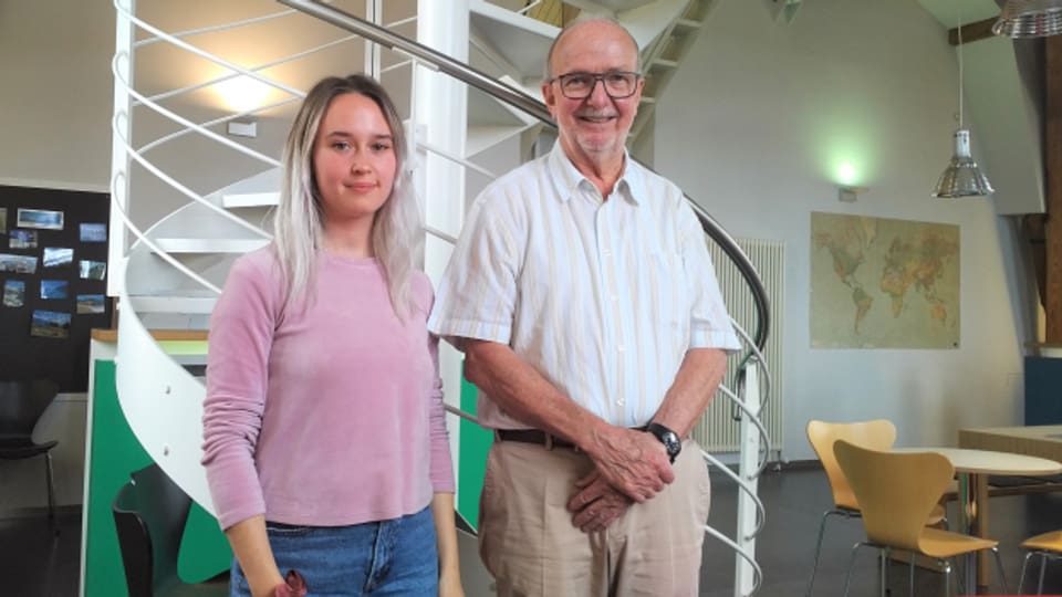 Saba Baer und Heinz Wanner, zwei Generationen Klimaforschung an der Universität Bern