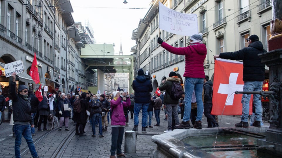 Corona-Demonstrationen in Bern gab es vermehrt