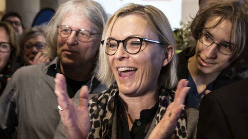 Gehört zu den Gewinnerinnen: Die neu gewählte Regierungsrätin Astrid Bärtschi (Mitte).