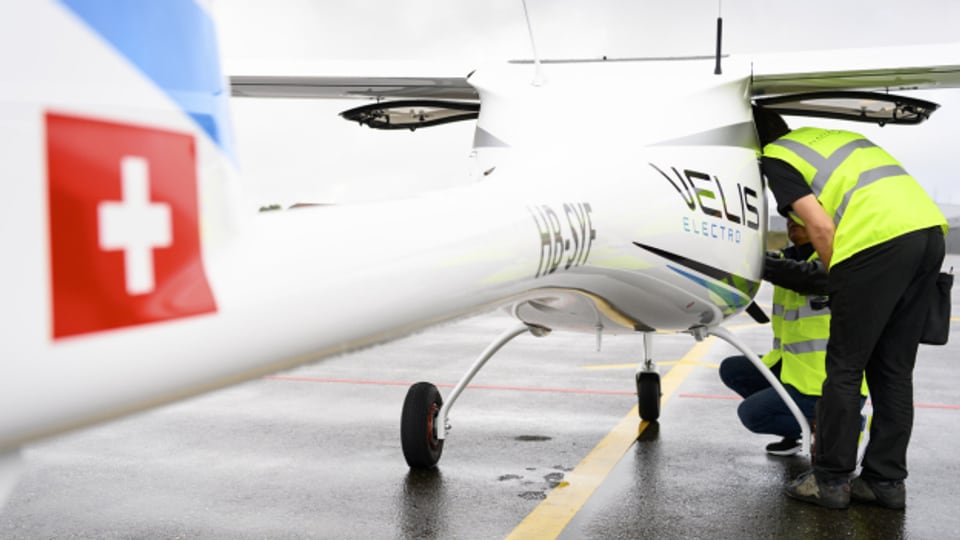 Auch in Belp: Das Pipistrel Velis Electro ist das einzige Elektroflugzeug, das in der Schweiz zugelassen ist.