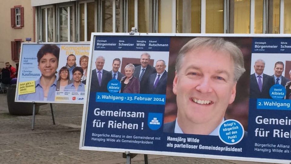 Wahlkampf in Riehen.