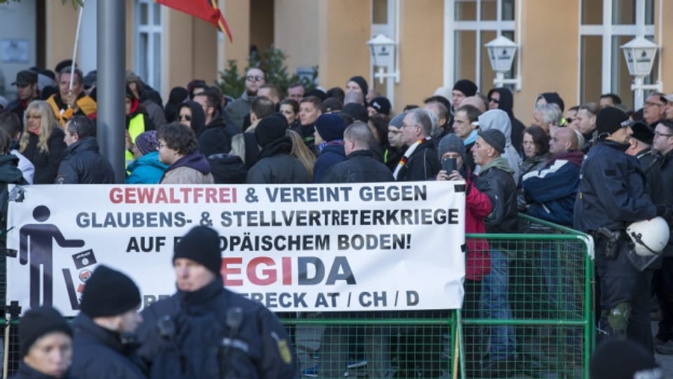 Pegida-Demonstration vom November in Weil am Rhein.