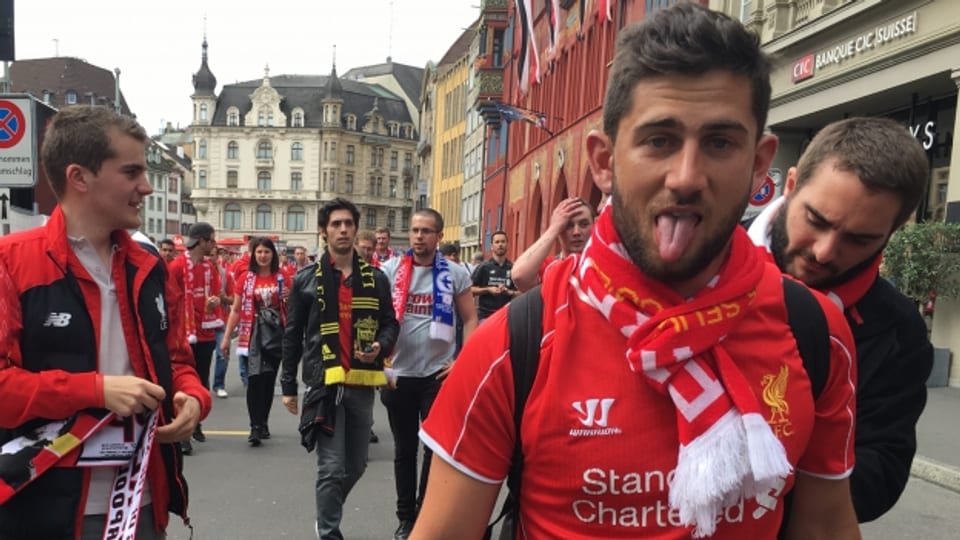 Geben den Ton an: Liverpool Fans in Basel