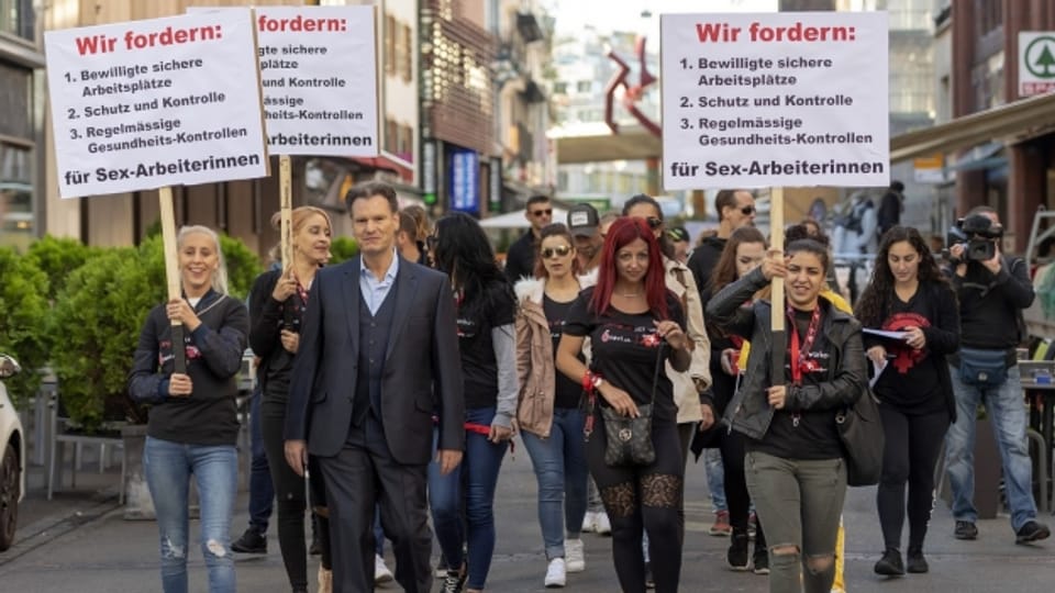 Prostituierte demonstrieren in Basel