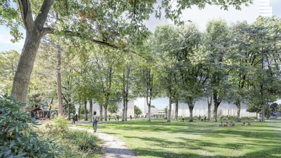 So soll der geplante Park auf dem Roche-Areal aussehen.