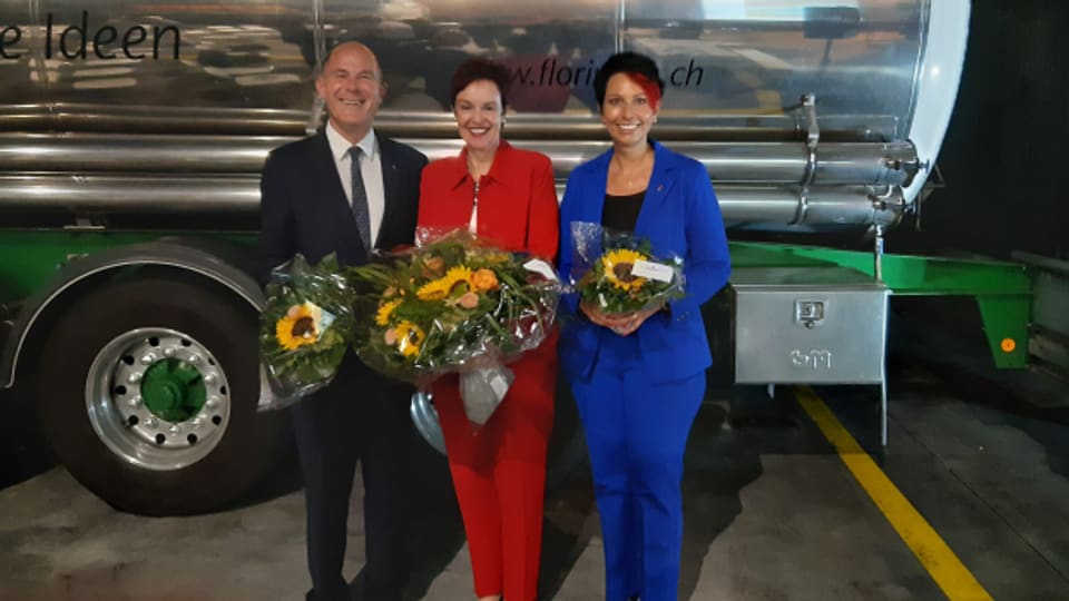 Die FDP nominierte Anton Lauber (Mitte), Monica Gschwind (FDP) und Sandra Sollberger (SVP)