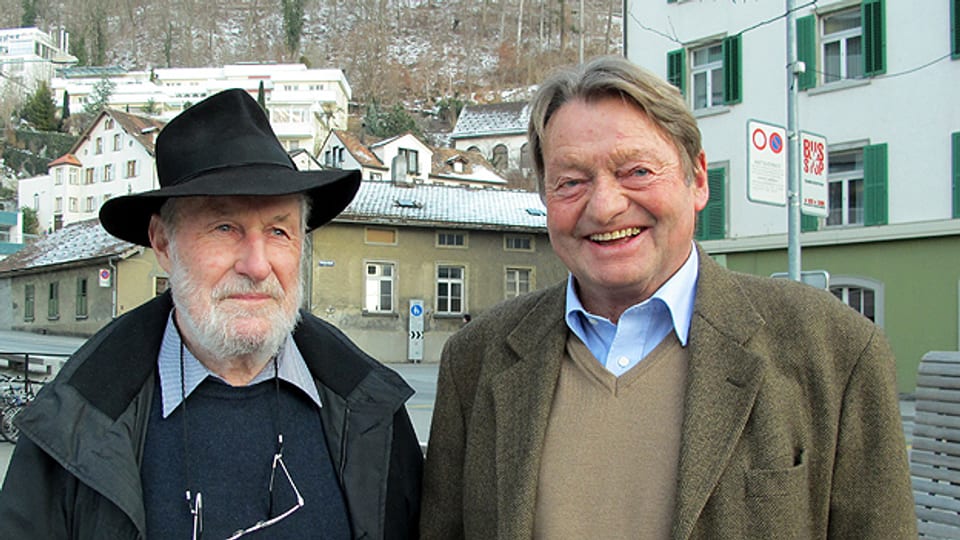 Robert Obrist (links), Architekt und Olympiagegner 1980, und Andreas Gredig, Ex-Hotelier und Olympiabefürworter 1980.