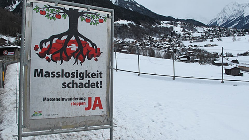 Abstimmungsplakat in Klosters