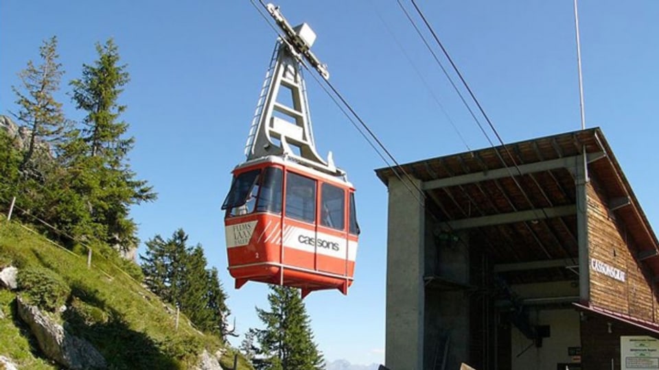 Die Bahn auf den UNESCO Aussichtsberg Cassons ist stillgelegt