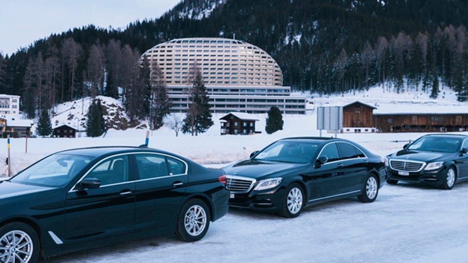 Grosses Verkehrsauftegot und Schnee belasteten Davos am diesjährigen WEF.