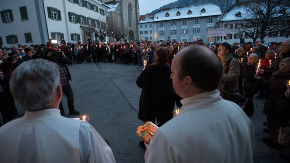 Hunderte Sympathisanten versammelten sich in Chur.