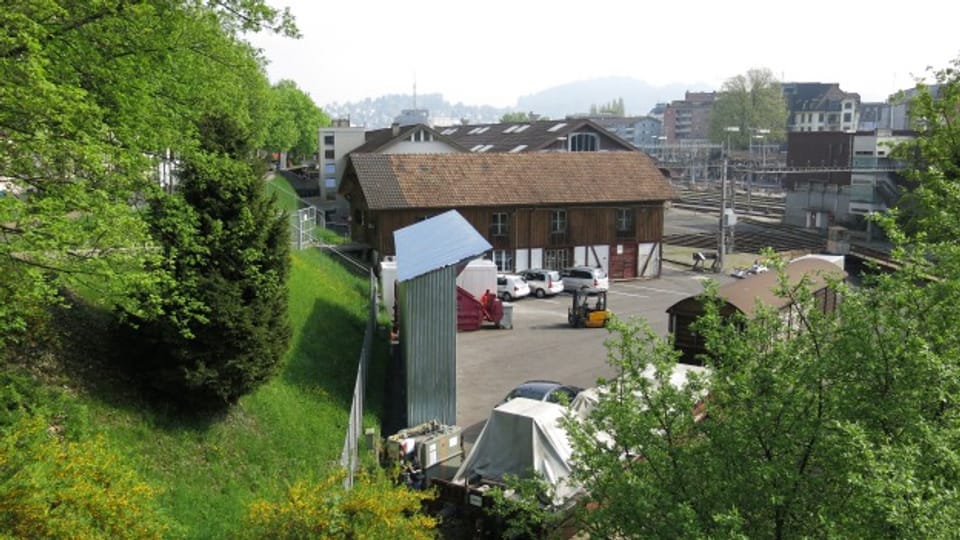 Der Hochhausstandort Steghof in der Stadt Luzern ist umstritten.