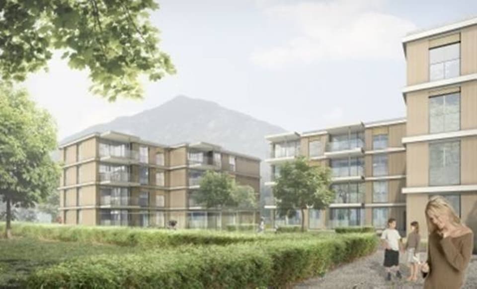 In der Nähe des Bahnhofs in Altdorf entsteht ein neues Wohnquartier