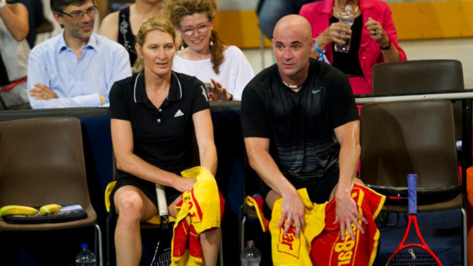 50'000 Franken erhielten Steffi Graf und Andre Agassi am letzten «Stars on Court» in Zug.