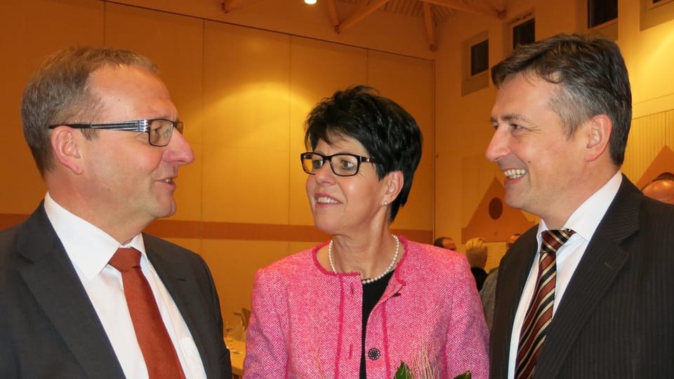 Die drei Kandidaten Alfred Bossard, Yvonne von Deschwanden und Hans Wicki (von links).