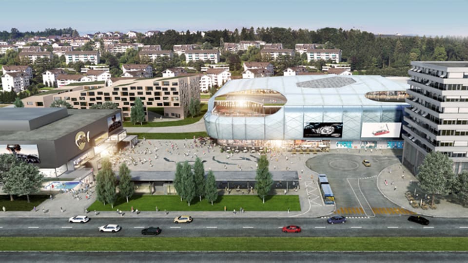 So könnte die «Mall of Switzerland» einmal aussehen.