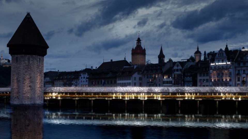 So soll die Kapellbrücke in Luzern in eine neues Licht getaucht werden.