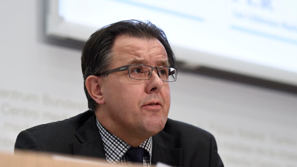 Peter Schilliger an einer Medienkonferenz zur Energie- und Klimapolitik der FDP letzten April in Bern.