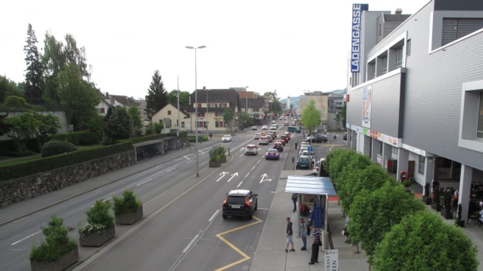 Die Kantonsstrasse teilt die Gemeinde Ebikon.