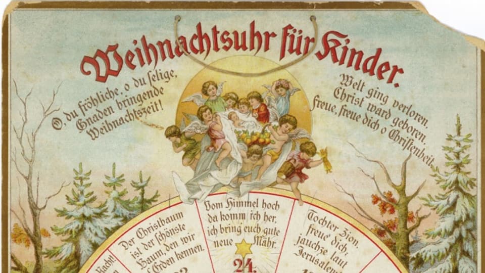 In Hamburg erschien 1902 der erste gedruckte Adventskalender – als Weihnachtsuhr.