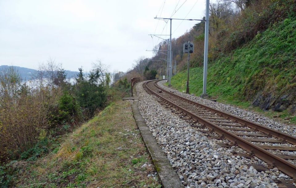 Die SBB-Strecke bei Walchwil wird später ausgebaut.