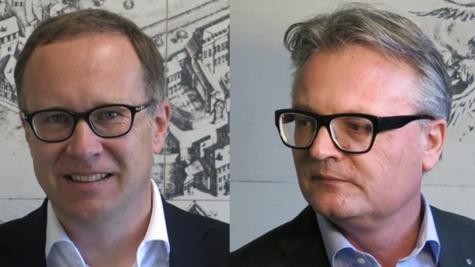 FDP-Stadtrat Martin Merki (links): Nachfolger von Stadtpräsident Stefan Roth (CVP)?