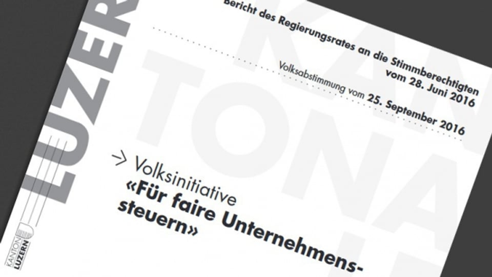 Die Abstimmungsbroschüre des Kantons Luzern.