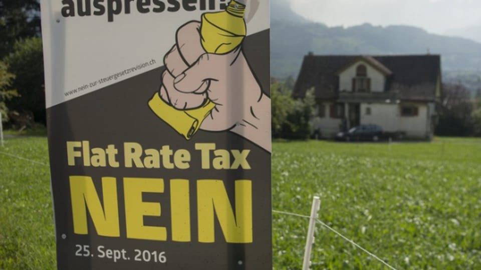 Der Kanton Schwyz will keine Flat-Rate-Tax.
