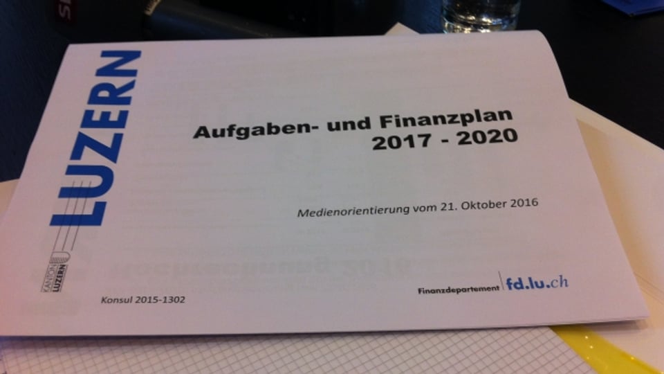 Die Luzerner Regierung hat den Finanzplan präsentiert.