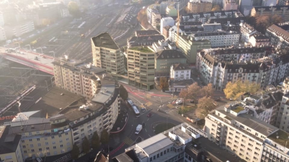 Am Bundesplatz in der Stadt Luzern sollen Hochhäuser entstehen.