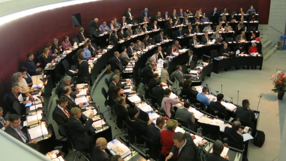 Der Luzerner Kantonsrat während der Budgetdebatte