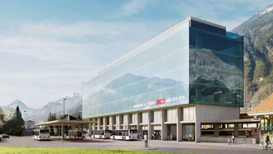 Der künftige neue Bahnhof in Altdorf ist für die Urner Regierung ein möglicher UBS-Standort.