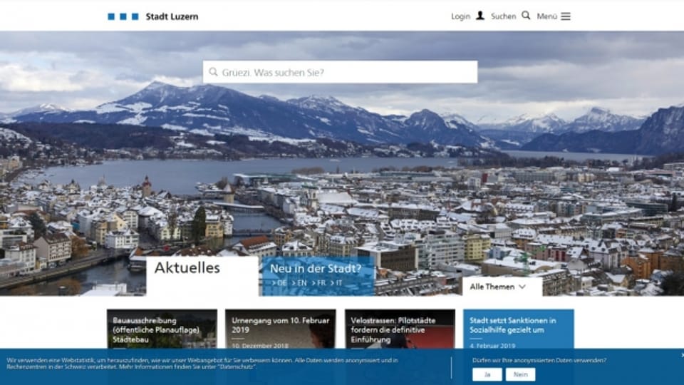 Die Stadt Luzern will bei den digitalen Angeboten wegweisend sein.