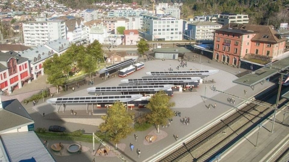 Der Platz vor dem Bahnhof Arth-Goldau soll attraktiver und moderner werden.