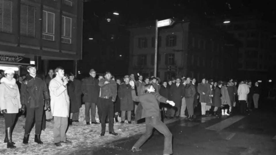 Die Krawallnacht im Januar 1969 in der Stadt Luzern.
