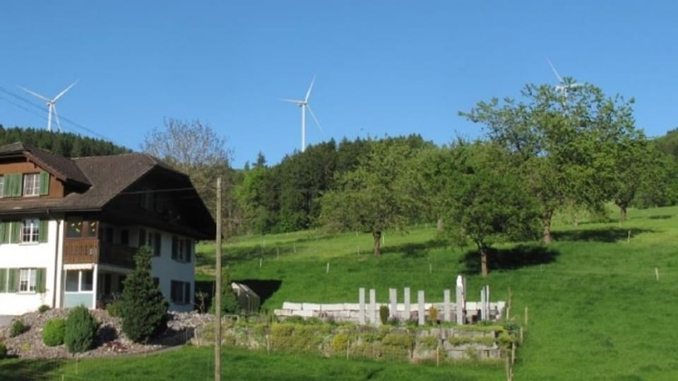 So würden die Windräder auf dem Stierenberg in Rickenbach aussehen.