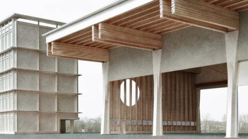 Das neue Recyclingcenter wird aus Luzerner Holz im Minergiestandard gebaut.