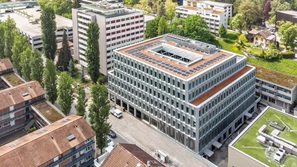 Das neue Schulhaus auf dem Gelände des Kantonsspitals Luzern wird im September eröffnet