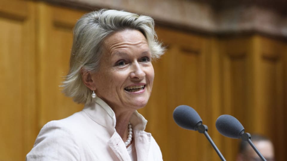 Andrea Gmür präsidiert neu die Mitte-Fraktion im Bundeshaus.