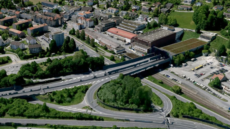 Dieser Abschnitt des Projekts gibt zu reden: Die Stadt Kriens möchte, dass die Autobahn ein Dach erhält.